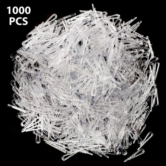 1,000 Pcs Clear Plastic Alligator Clips - Clear 1"-7/16'' Clothes Folding Clips - Picture 11 of 11